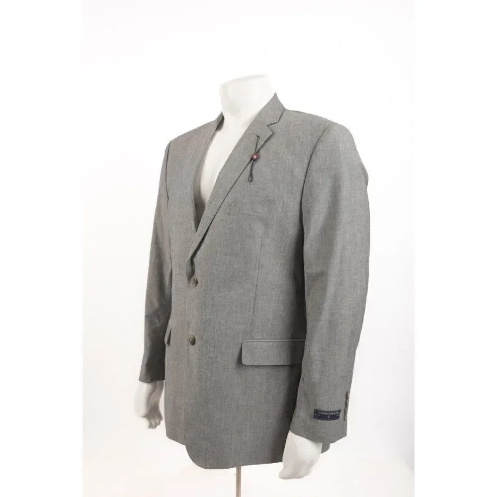 Saddlebred Mens Suit Jacket Sport Coat Blazer Sz US 42R Grey Gray NWT